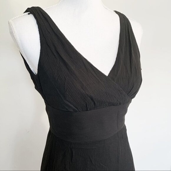 J Crew Black Crepe Silk Sophia Dress Size 4 - Picture 4 of 9